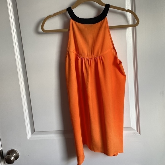 Naked Zebra Orange Keyhole Halter Tank Size Medium - Picture 3 of 4